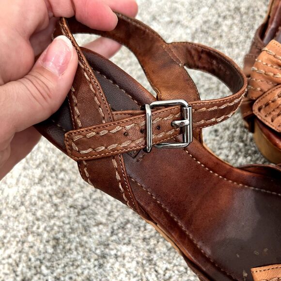 Miu Miu Bow Wood Heels Sandals Platform Shoes Studs 37 - Picture 6 of 14